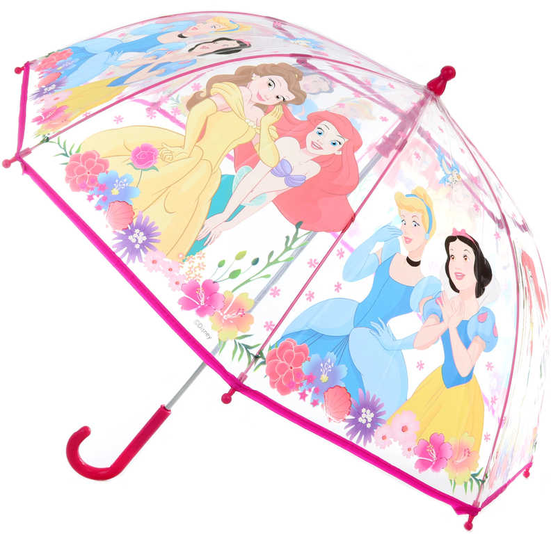 Fotografie Deštník dětský Disney Princezny manuální 64x72cm transparentní