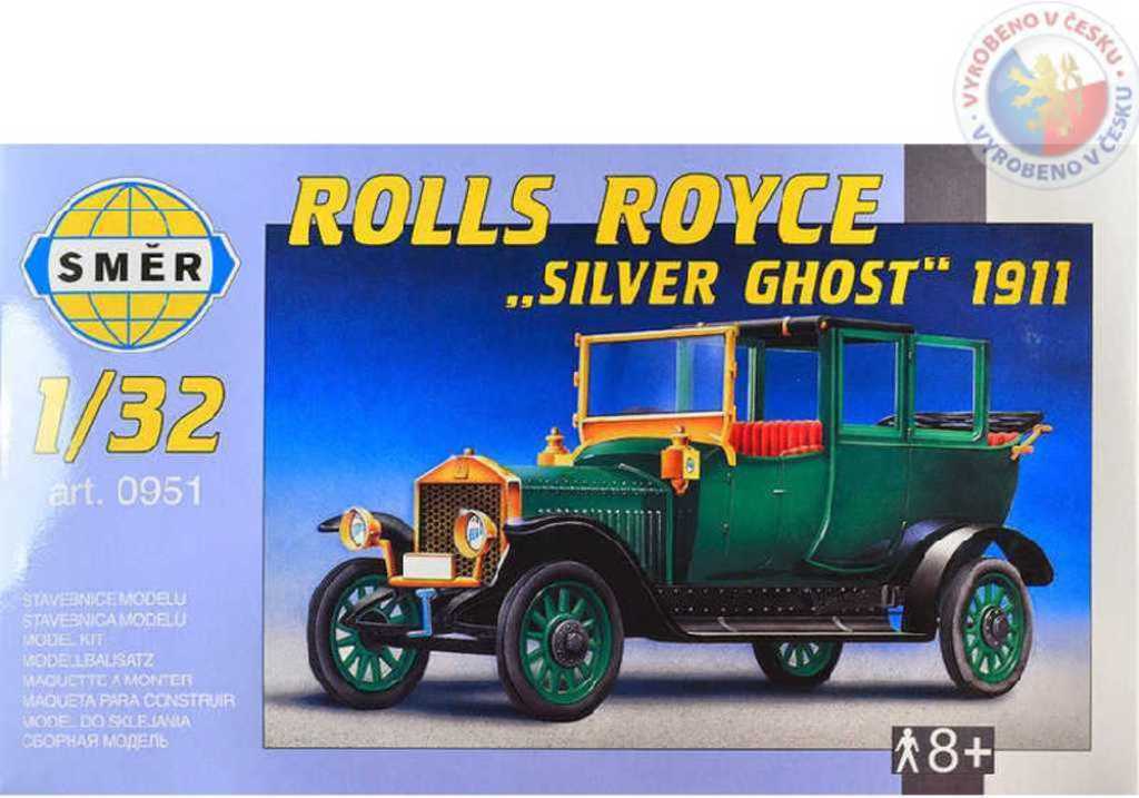 Fotografie Model Olditimer Rolls Royce Silver Ghos 1911 1:32 15,2x5,6cm v krabici 25x14,5x4,5cm