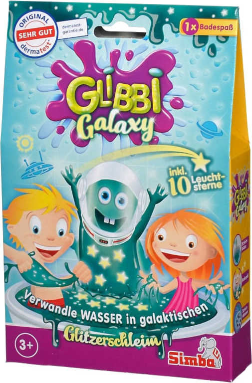 SIMBA Glibbi Galaxy Slime sliz zábavný do vany s hvězdičkami svítící ve tmě