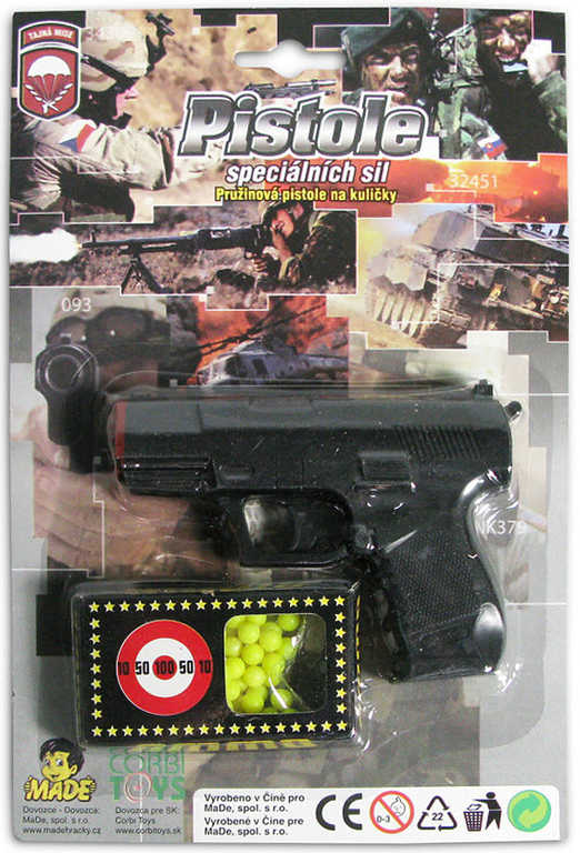 Fotografie Pistole s kuličkami na kartě 11 cm