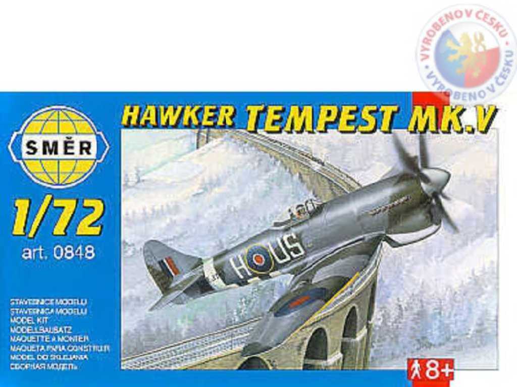 Fotografie Model Hawker Tempest MK.V 14,2x17,3cm v krabici 25x14,5x4,5cm