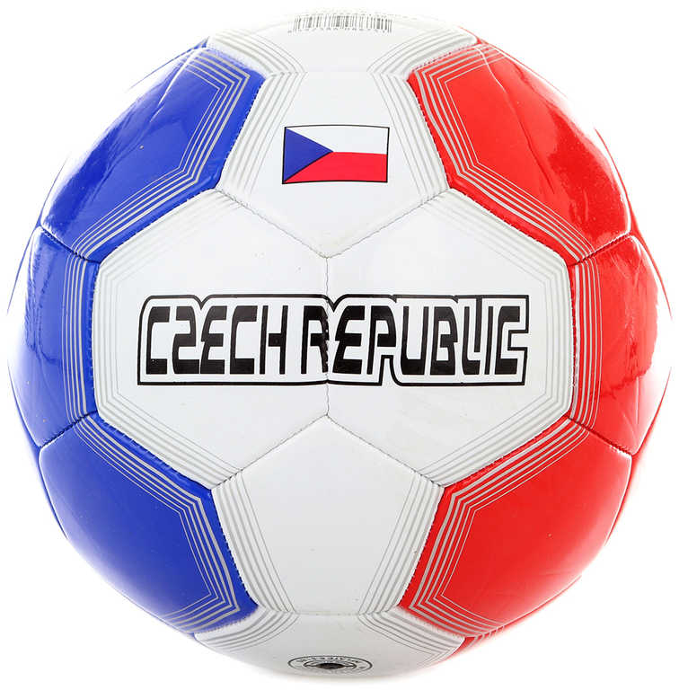 Fotografie Míč fotbalový vel.5 Česká Republika kopačák 20cm šitý balon trikolora