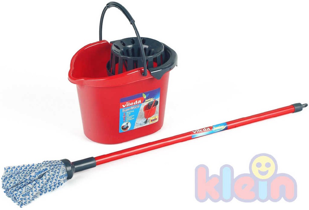 Fotografie KLEIN Vileda dětský uklízecí set kbelík s mopem malá uklízečka