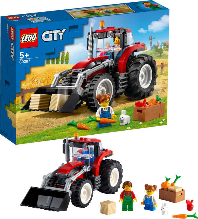 Fotografie LEGO CITY Traktor s čelním nakladačem 60287 STAVEBNICE