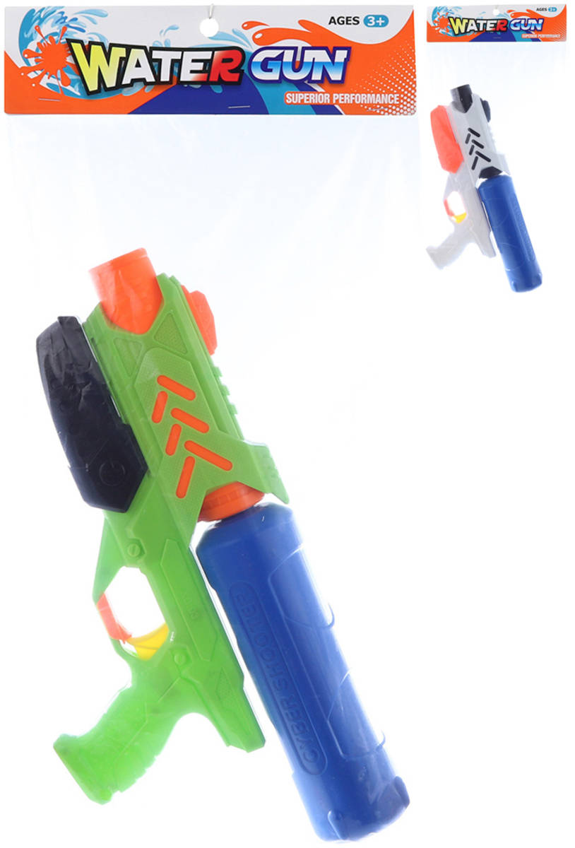 Fotografie Pistole vodní 35cm se zásobníkem na vodu plastová 2 barvy