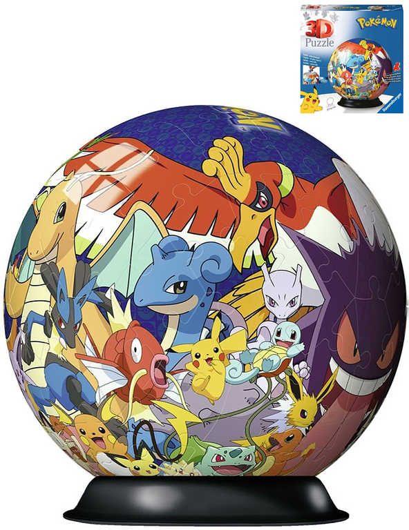 RAVENSBURGER Puzzleball 3D Pokeball skládačka 72 dílků Pokémon