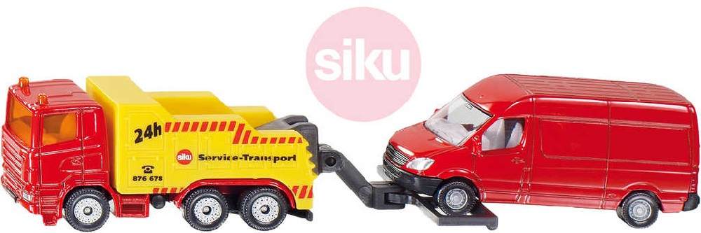 SIKU Super odtahové auto set s dodávkou model 1:87 kov