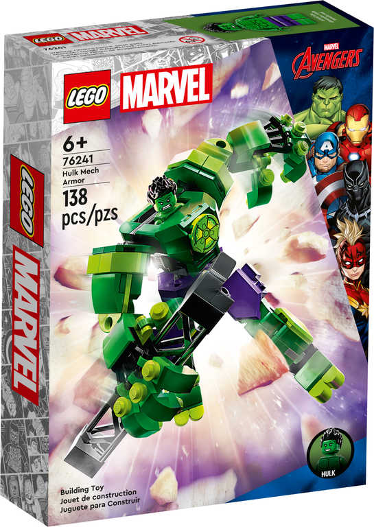 Fotografie LEGO MARVEL Avengers: Hulk v robotickém brnění 76241 STAVEBNICE