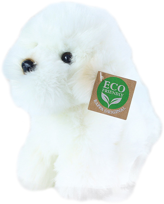 Fotografie PLYŠ Pes bišon sedící 18cm Eco-Friendly *PLYŠOVÉ HRAČKY*
