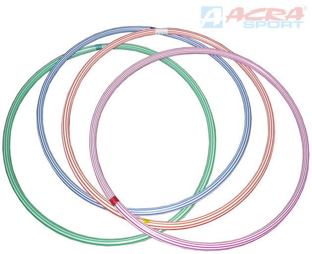 ACRA Obruč gymnastická hula hoop 60cm dětský fitness kruh 4 barvy