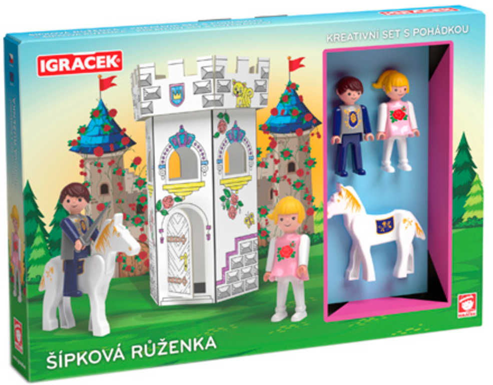 Fotografie EFKO IGRÁČEK Šípková Růženka kreativní set se 2 figurkami a pohádkou