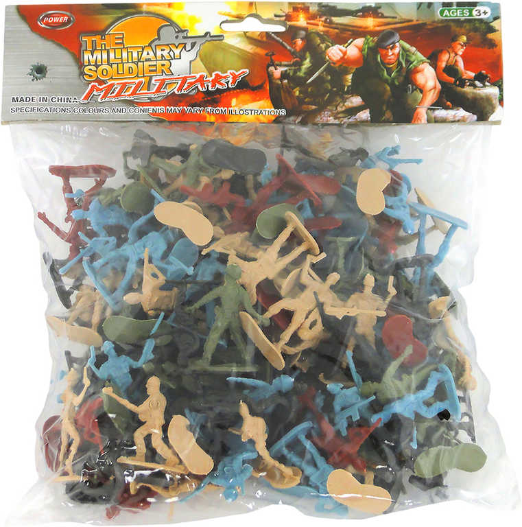 Fotografie Vojáci army herní set plastové figurky vojenské 5 barev v sáčku