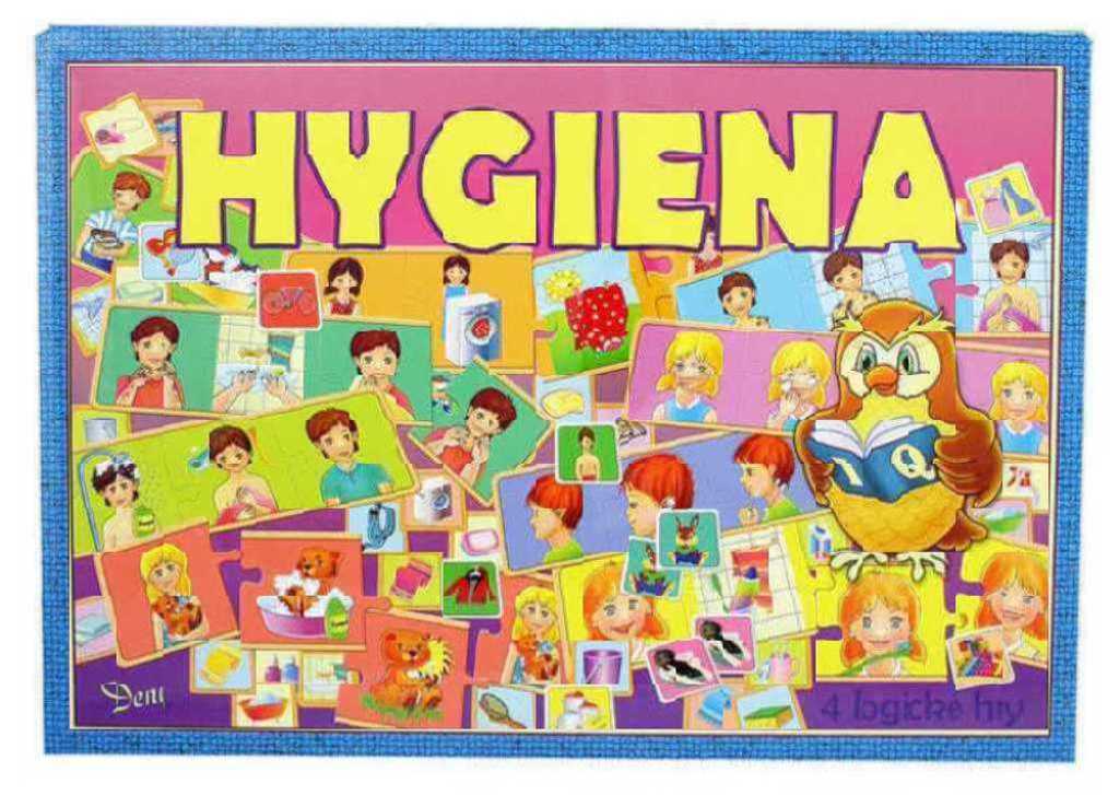 Fotografie Hygiena 4 logické hry společenská hra v krabici 29x20x4cm