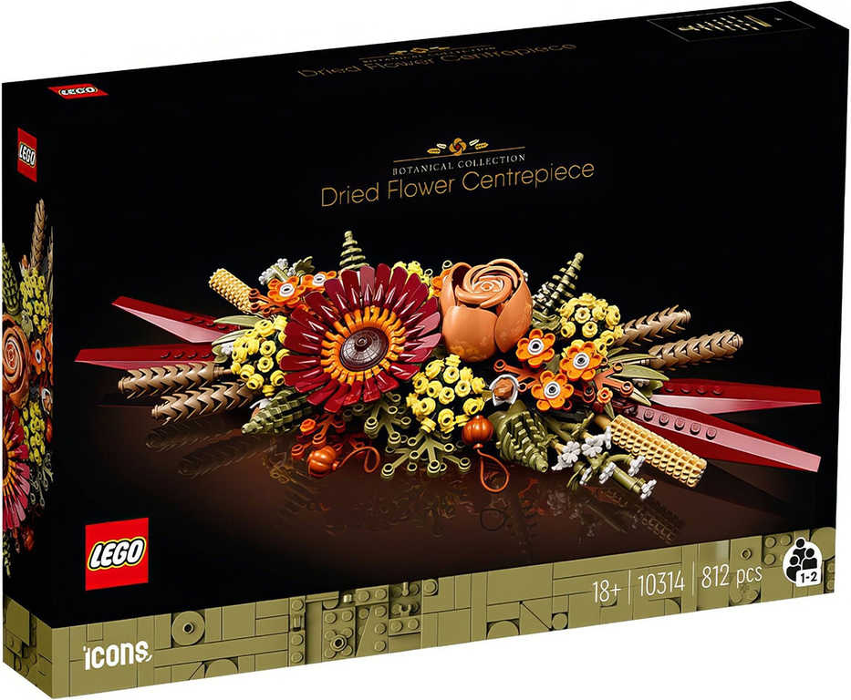 Fotografie LEGO ICONS Dekorace ze sušených květů 10314 STAVEBNICE
