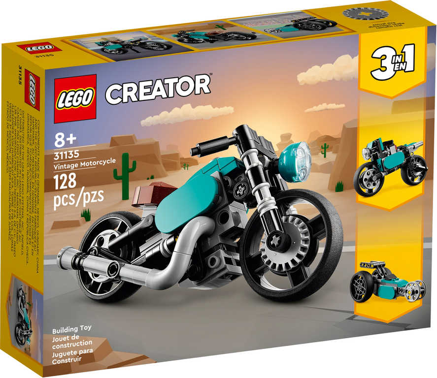 Fotografie LEGO CREATOR Retro motorka 3v1 31135 STAVEBNICE