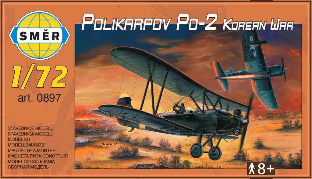 SMĚR Model letadlo dvouplošník Polikarpov Po-2 Korean War 1:72 (stavebnice letadla)