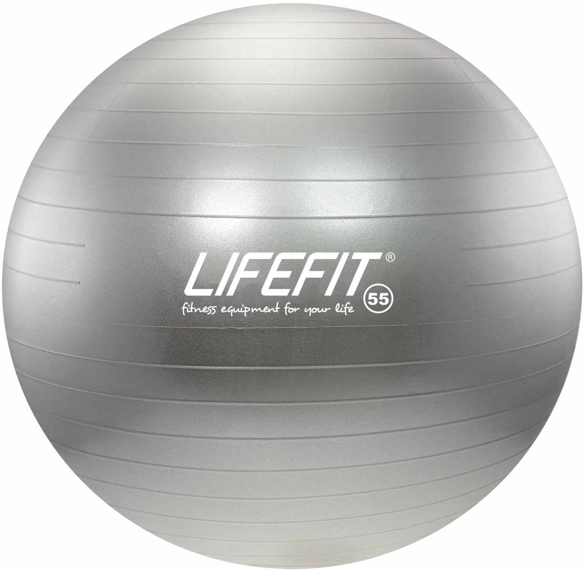 Fotografie Míč gymnastický Lifefit Anti-Burst stříbrný 55cm balon rehabilitační do 200kg