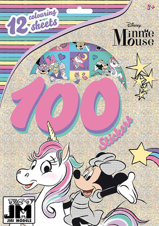JIRI MODELS Set omalovánky + samolepky 100ks Disney Minnie Mouse