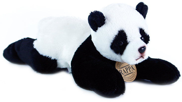 Fotografie PLYŠ Medvídek Panda ležící 18cm Eco-Friendly *PLYŠOVÉ HRAČKY*