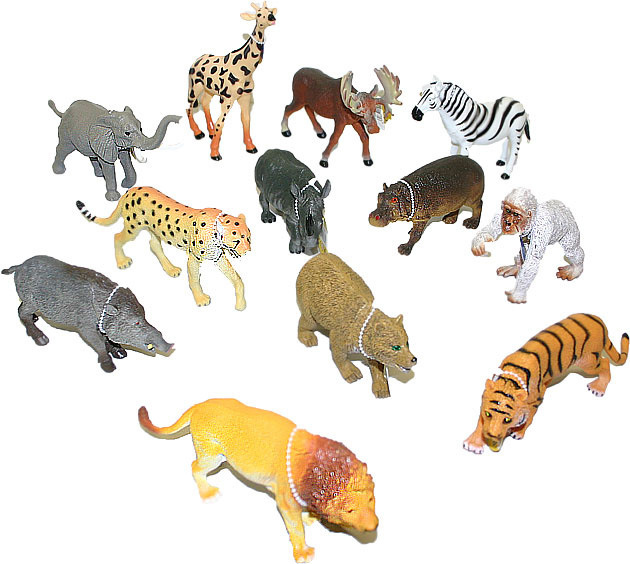 Zvířata divoká 13-20cm plastové figurky zvířátka 12 druhů