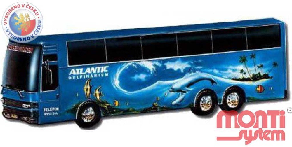 Fotografie Stavebnice Monti 50 Atlantic Delfinarium Bus 1:48 v krabici 31,5x16,5x7,5cm